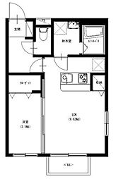 サニープレイス八乙女 1LDKの間取図画像