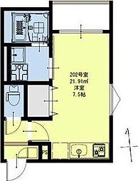 R-SMARTアゼリア仙台 ワンルームの間取図画像