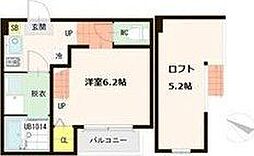 PlageShinden 1Kの間取図画像