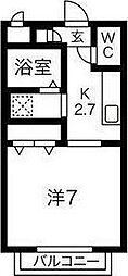 ノースエイト柏木 ワンルームの間取図画像