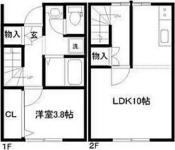 スカイピア 1LDKの間取図画像
