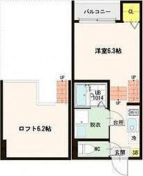 ヒトミレジデンス新田 1Kの間取図画像