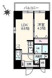 プランドビル本町2 1LDKの間取図画像