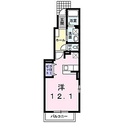 ソレイユ ワンルームの間取図画像
