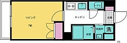 ピュアステージ八幡 1Kの間取図画像