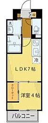 シェルグランデ六丁目 1LDKの間取図画像