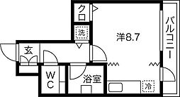 Sumtomizawa ワンルームの間取図画像