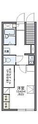 レオパレス安田2 1Kの間取図画像