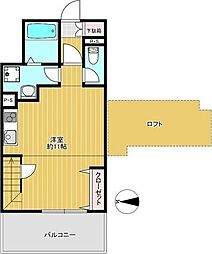 ピュアナ弓ノ町 ワンルームの間取図画像
