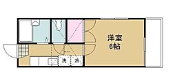 グラバー邸 1Kの間取図画像