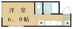 台原9 1Kの間取図画像