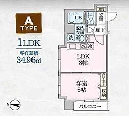 ディオコート長町 1LDKの間取図画像