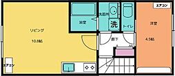 アスト五十人町 1LDKの間取図画像