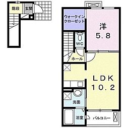 ジュエリースターA 1LDKの間取図画像