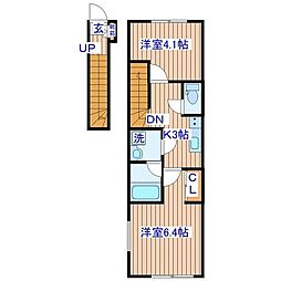 RS川内 2Kの間取図画像
