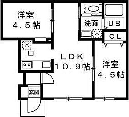 メゾン・ド・リーファ 2LDKの間取図画像