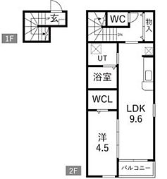 S.Crest 1LDKの間取図画像