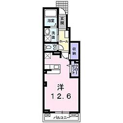 エアリーファインヒル ワンルームの間取図画像