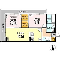 シャイニングDays 2LDKの間取図画像