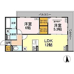 シャイニングDays 2LDKの間取図画像