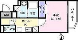 LUMIERA NAGAMACHI 1Kの間取図画像