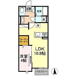 cape大野田 1LDKの間取図画像