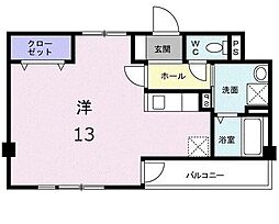 ラ・メゾン ワンルームの間取図画像