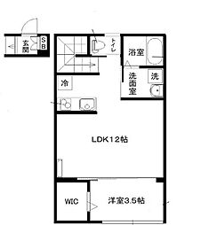 セレーノ 1LDKの間取図画像