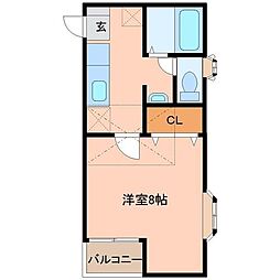 ソレイユパルク5番館 1Kの間取図画像