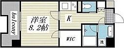 ヴィアーレ広瀬 1Kの間取図画像