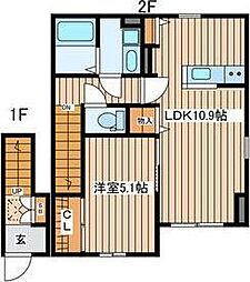 グレイスメゾン長町二丁目 1LDKの間取図画像