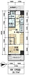 ガーデンロッジ4 1DKの間取図画像