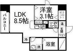 グラン・ドミール一番町 1LDKの間取図画像