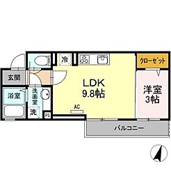 グランコート 1LDKの間取図画像
