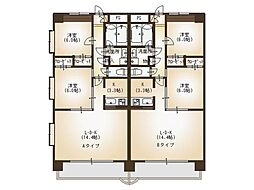 アマンヴィラス宮千代 2LDKの間取図画像