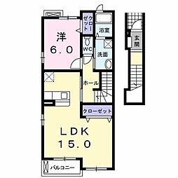 サウスレジデンス2 1LDKの間取図画像