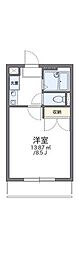 レオパレスGrandCharlot 1Kの間取図画像