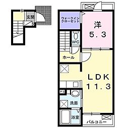 ライズ・トミヤ 1LDKの間取図画像