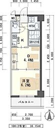 マスダビル 1DKの間取図画像