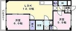 グランレジデンス1 2LDKの間取図画像