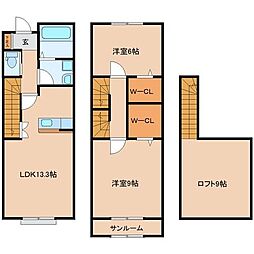 エスペランサ岩切II 1階2LDKの間取り