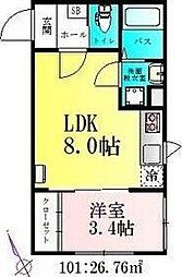 Frost 1LDKの間取図画像