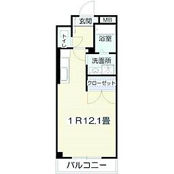 ウィング遊 ワンルームの間取図画像