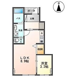 Y'sハウス 1LDKの間取図画像