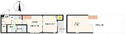 仙台市青葉区台原3丁目アパート 2Kの間取図画像