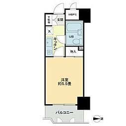 ダイアパレスプレステージ上杉 1Kの間取図画像