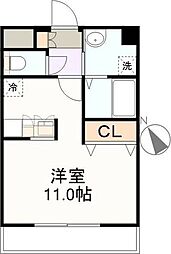 SUNHILLS ワンルームの間取図画像