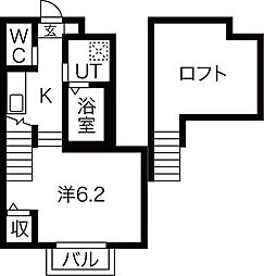 クロシェット仙台向山 1Kの間取図画像