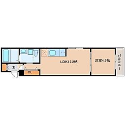 ゴールドムーン 1LDKの間取図画像