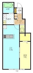 セピアメゾン 1LDKの間取図画像